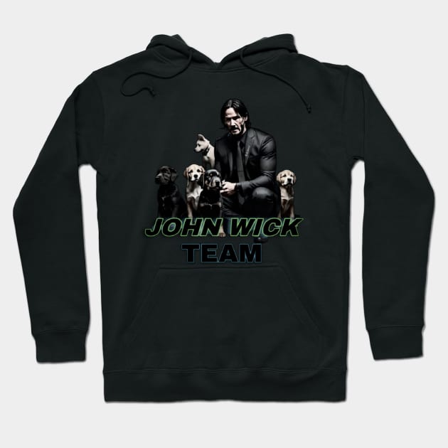 john wick team : dog team Hoodie by valentinewords